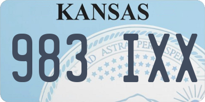 KS license plate 983IXX