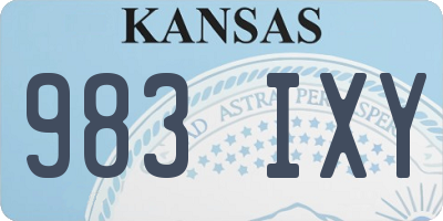 KS license plate 983IXY