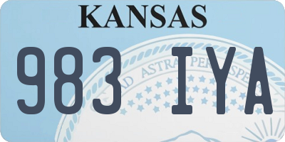 KS license plate 983IYA