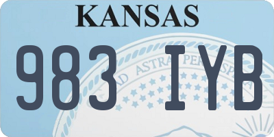KS license plate 983IYB
