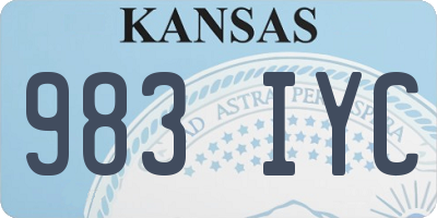 KS license plate 983IYC