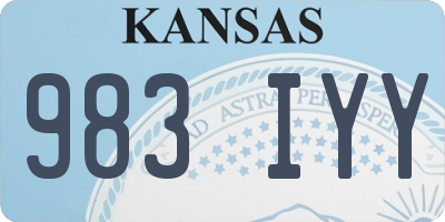 KS license plate 983IYY
