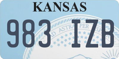KS license plate 983IZB