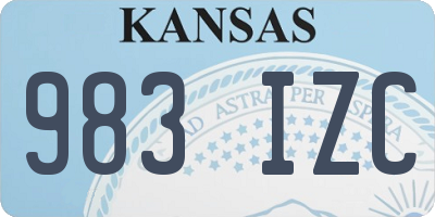 KS license plate 983IZC