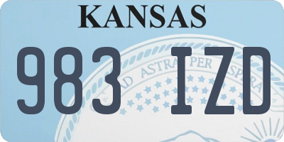 KS license plate 983IZD