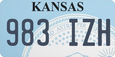 KS license plate 983IZH