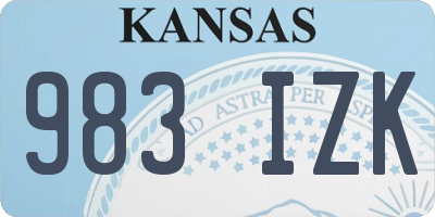 KS license plate 983IZK