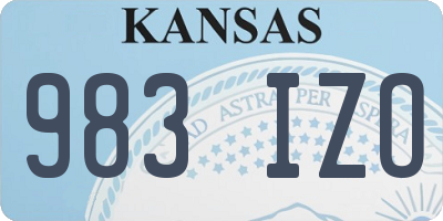 KS license plate 983IZO