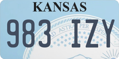 KS license plate 983IZY