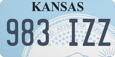 KS license plate 983IZZ