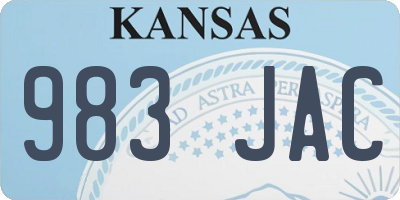 KS license plate 983JAC
