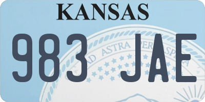 KS license plate 983JAE