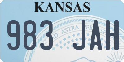 KS license plate 983JAH