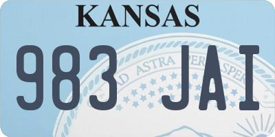 KS license plate 983JAI