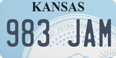 KS license plate 983JAM
