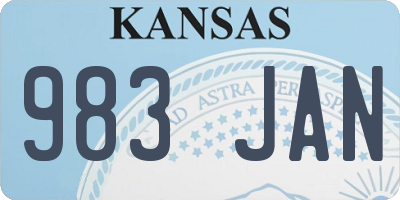 KS license plate 983JAN