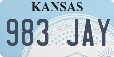 KS license plate 983JAY