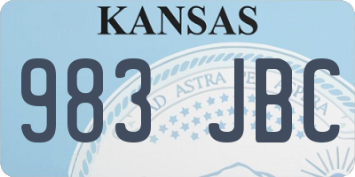 KS license plate 983JBC