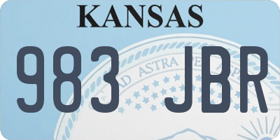 KS license plate 983JBR