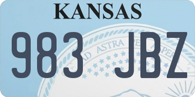 KS license plate 983JBZ