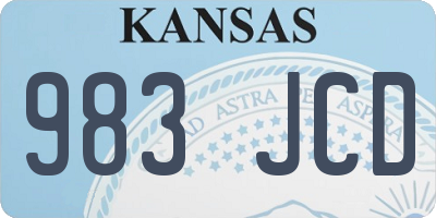 KS license plate 983JCD