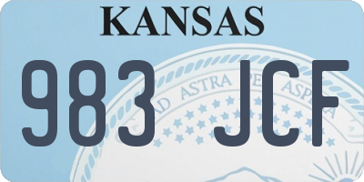 KS license plate 983JCF