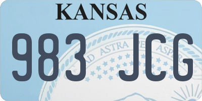 KS license plate 983JCG