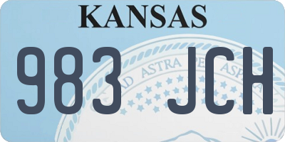 KS license plate 983JCH