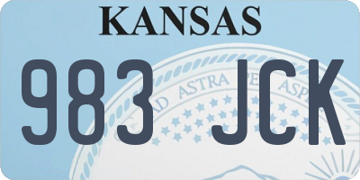 KS license plate 983JCK