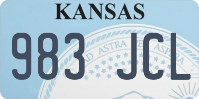 KS license plate 983JCL
