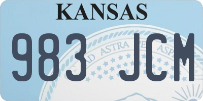 KS license plate 983JCM
