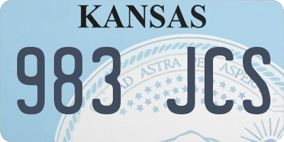 KS license plate 983JCS