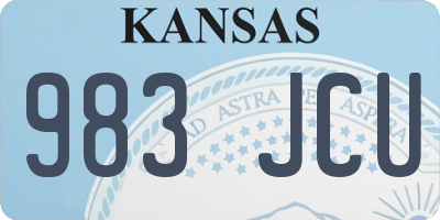 KS license plate 983JCU