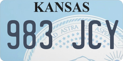 KS license plate 983JCY