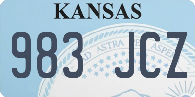 KS license plate 983JCZ