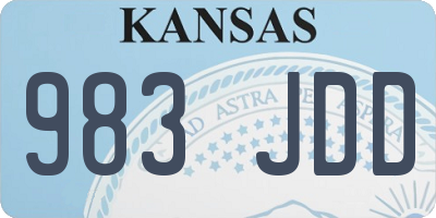 KS license plate 983JDD