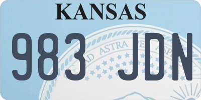 KS license plate 983JDN