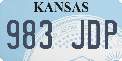 KS license plate 983JDP