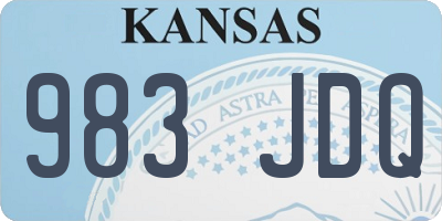 KS license plate 983JDQ