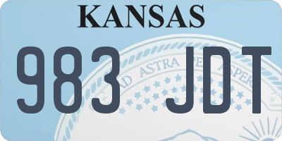 KS license plate 983JDT