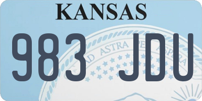 KS license plate 983JDU