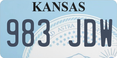 KS license plate 983JDW