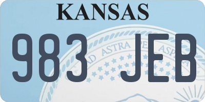 KS license plate 983JEB