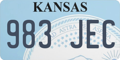 KS license plate 983JEC