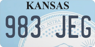 KS license plate 983JEG