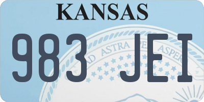 KS license plate 983JEI