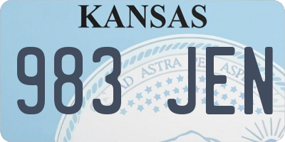 KS license plate 983JEN