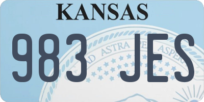 KS license plate 983JES