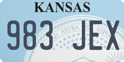 KS license plate 983JEX