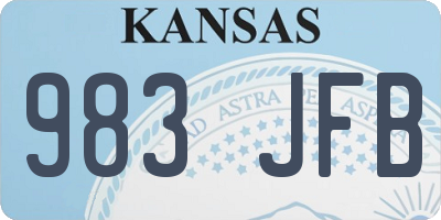 KS license plate 983JFB